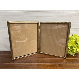 Vintage Brass Gold Filigree Double / Hinged 8”x10” Frames